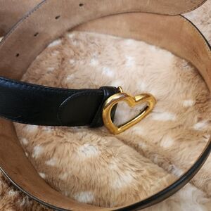 Moschino Black Leather Belt